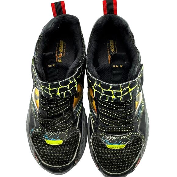 SKECHERS Boys Kids Size 4 Sketch-o Saurus Black Dinosaur‎ Dragon Sneakers shoes - Picture 5 of 8